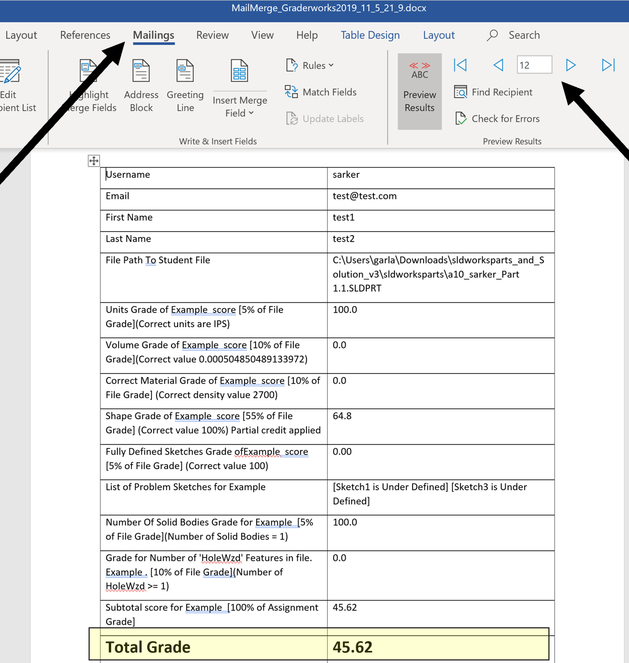 Mail Merge Example File Garland Industries LLC